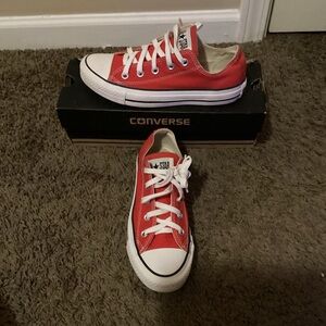 Red XO ALL Star Converse Size 6 In Women
